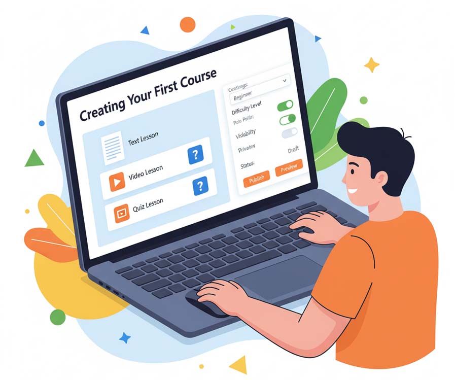 create your first course
